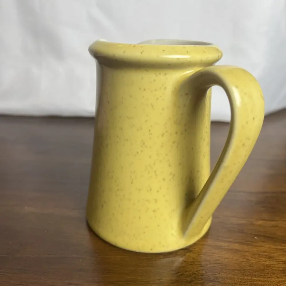 Imperial Ironstone Lemon N Lime Creamer By W. Dalton, Specked Yellow, Japan Made